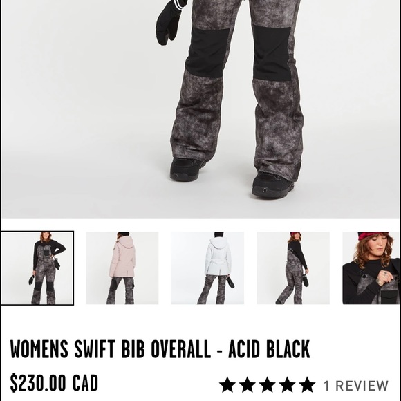 Volcom women swift Bib Overall (new without tags) - Picture 2 of 2